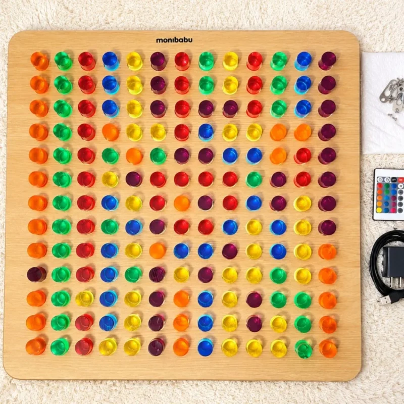 led peg board 175 glowing pegs, 16 colors, one remote