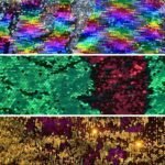 Reversible sequin fabric by the yard in three two-tone flip colorways