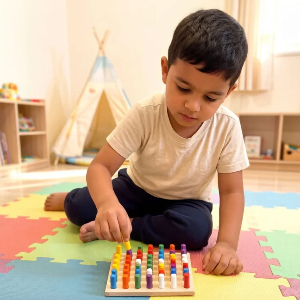Montessori color sorting toy
