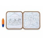 Mess free water coloring book carousel and under the sea pages ready to paint