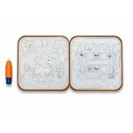 Reusable water reveal coloring book circus and double-decker bus pages